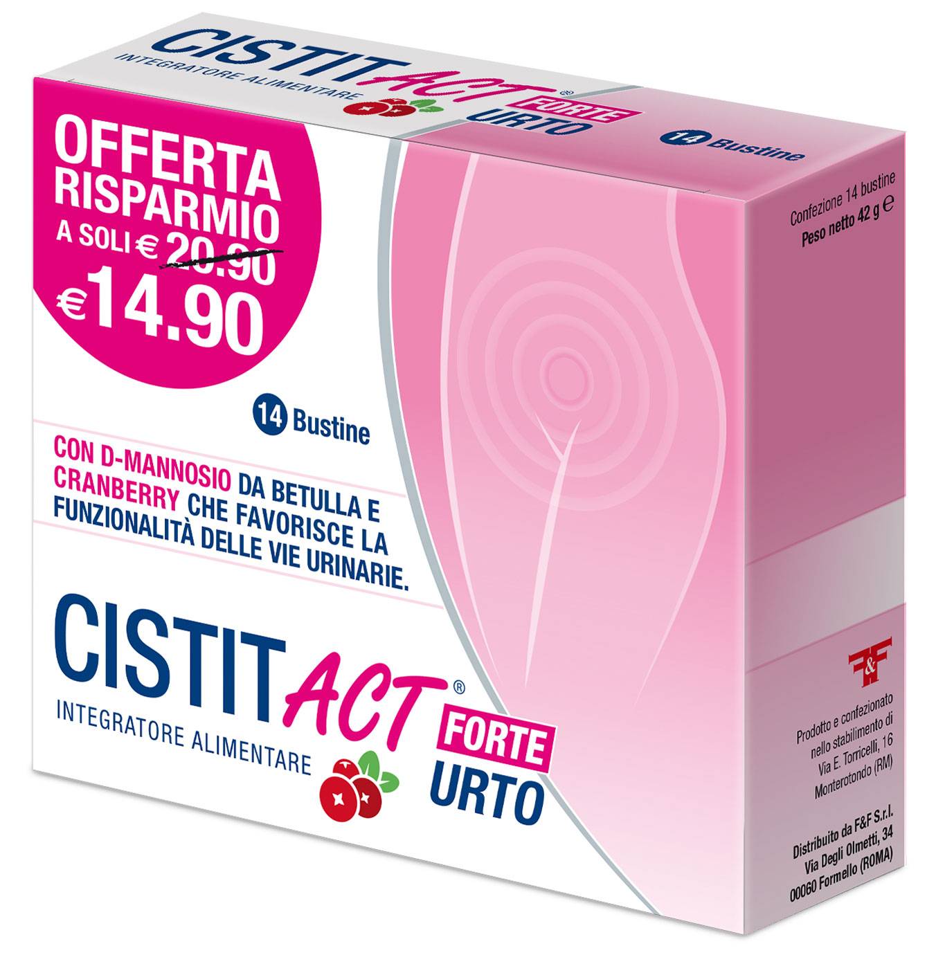 Linea Act Cistit Act Forte Urto Integratore per le Vie Urinarie 14 bustine