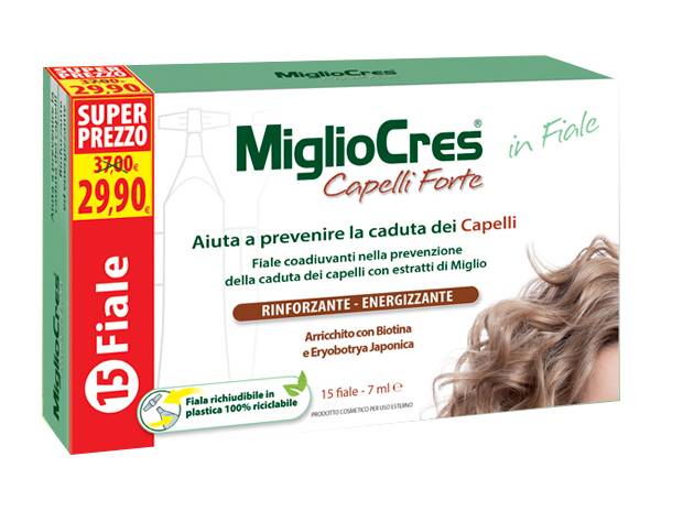 MiglioCres Capelli Forte Trattamento Dermocosmetico Anti - caduta Capelli 15 fiale