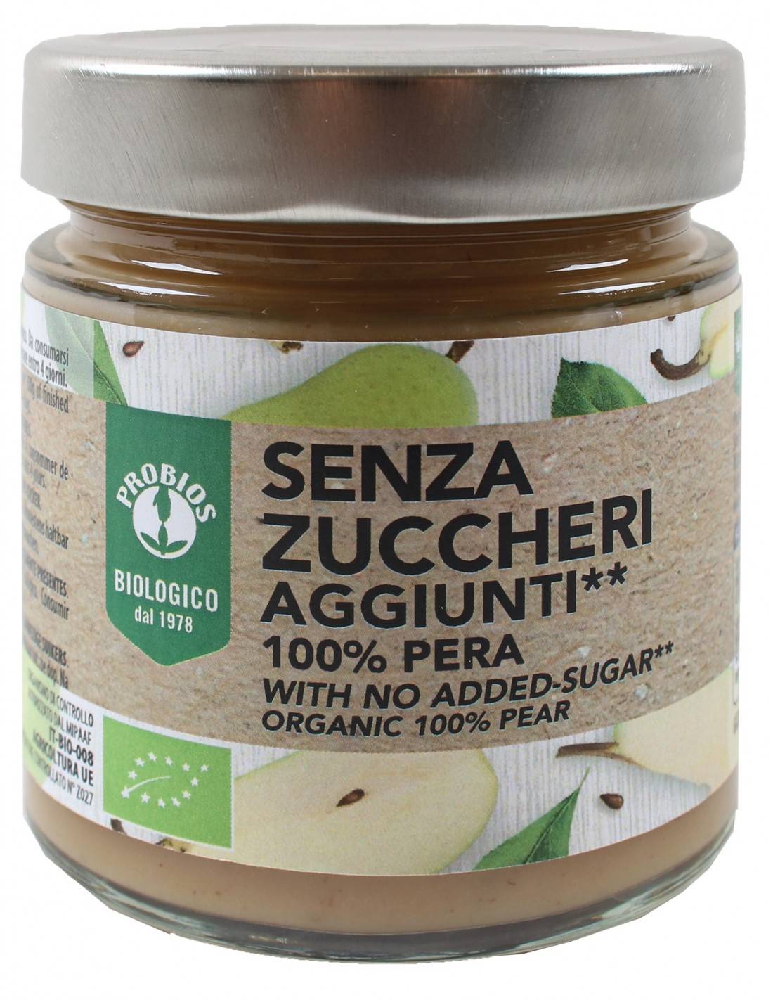 Probios Composta 100% Pera Senza Zuccheri Aggiunti 215 g