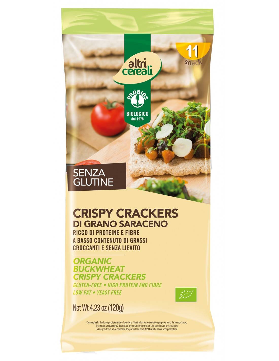 Probios Crispy Crackers Grano Saraceno Bio 120 g