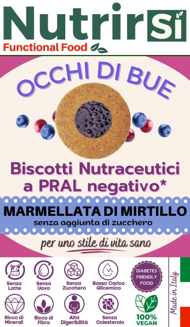 NutrirSi Biscotto & Marmellata Mirtillo a basso carico glicemico 200 g
