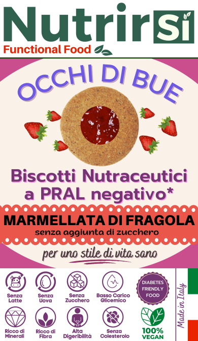 NutrirSi Biscotto & Marmellata Fragoline di Bosco Biscotti a basso carico glicemico 200 g