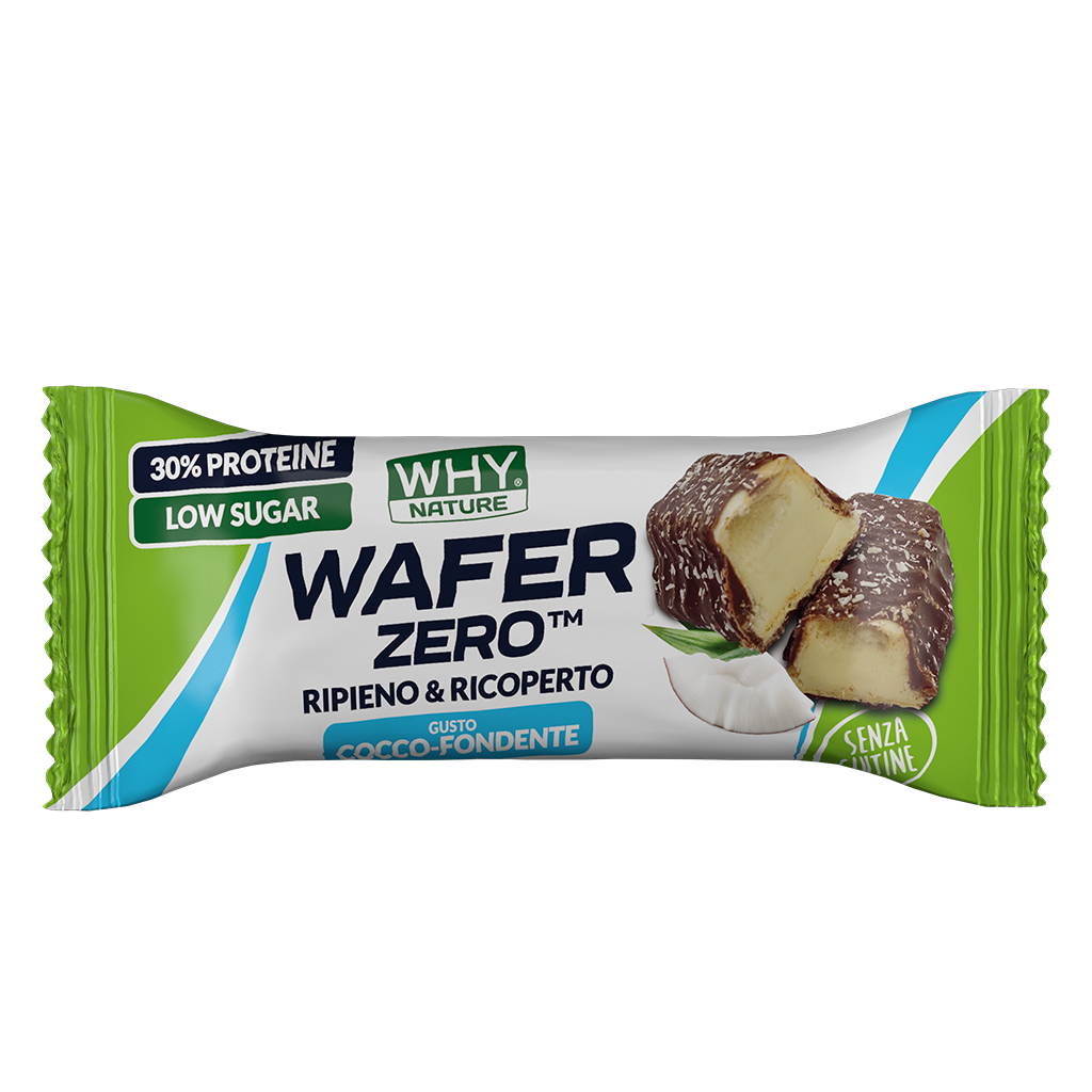 Whynature Wafer Zero Cioccolato Fondente e Cocco Biscotto Proteico 35 g