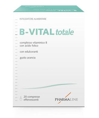 PharmaLine B - Vital Totale Integratore di Vitamina B 20 compresse effervescenti