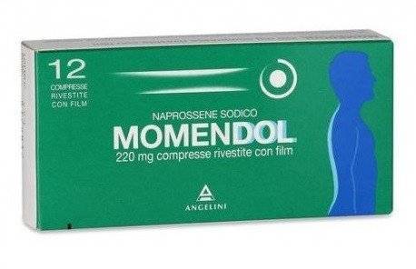 Momendol 220 mg Trattamento sintomatico contro mal di testa 12 Compresse