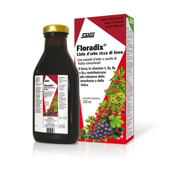 Salus Floradix Integratore Ferro e Vitamine per la stanchezza 250 ml