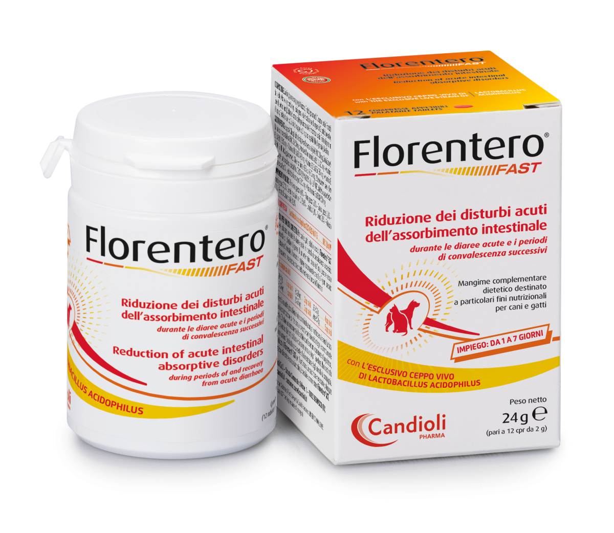 Candioli Florentero Fast Mangime Complementare per Cani e Gatti 12 compresse