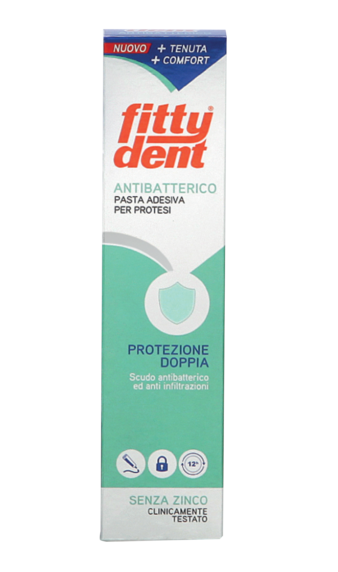 FittyDent Pasta Adesiva ad azione Antibatterica Senza Zinco 40 g