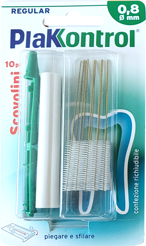 Plakkontrol Minigrip Scovolino 0,8 Mm 10 Pezzi