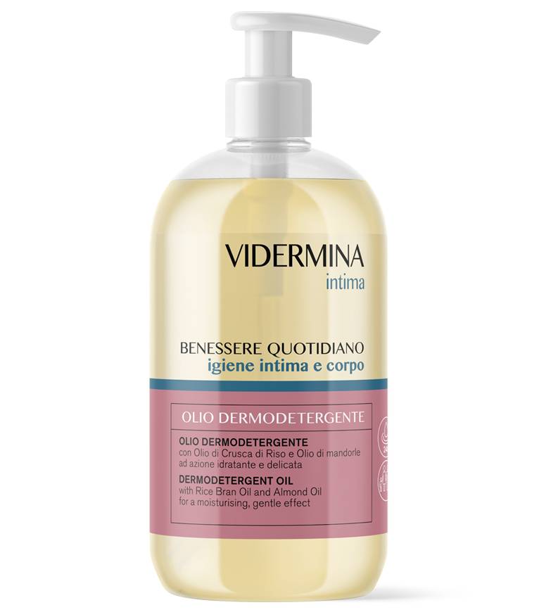 Vidermina Intima Olio Detergente Corpo e Intimo per Tutta la Famiglia 500 ml