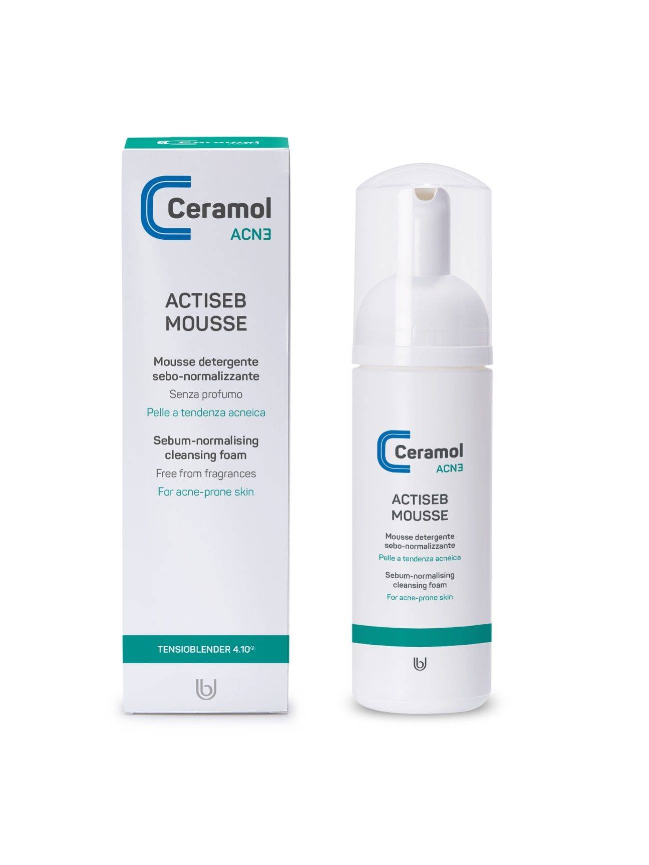 Ceramol Actiseb Mousse Detergente per Pelle a Tendenza Acneica 150 ml