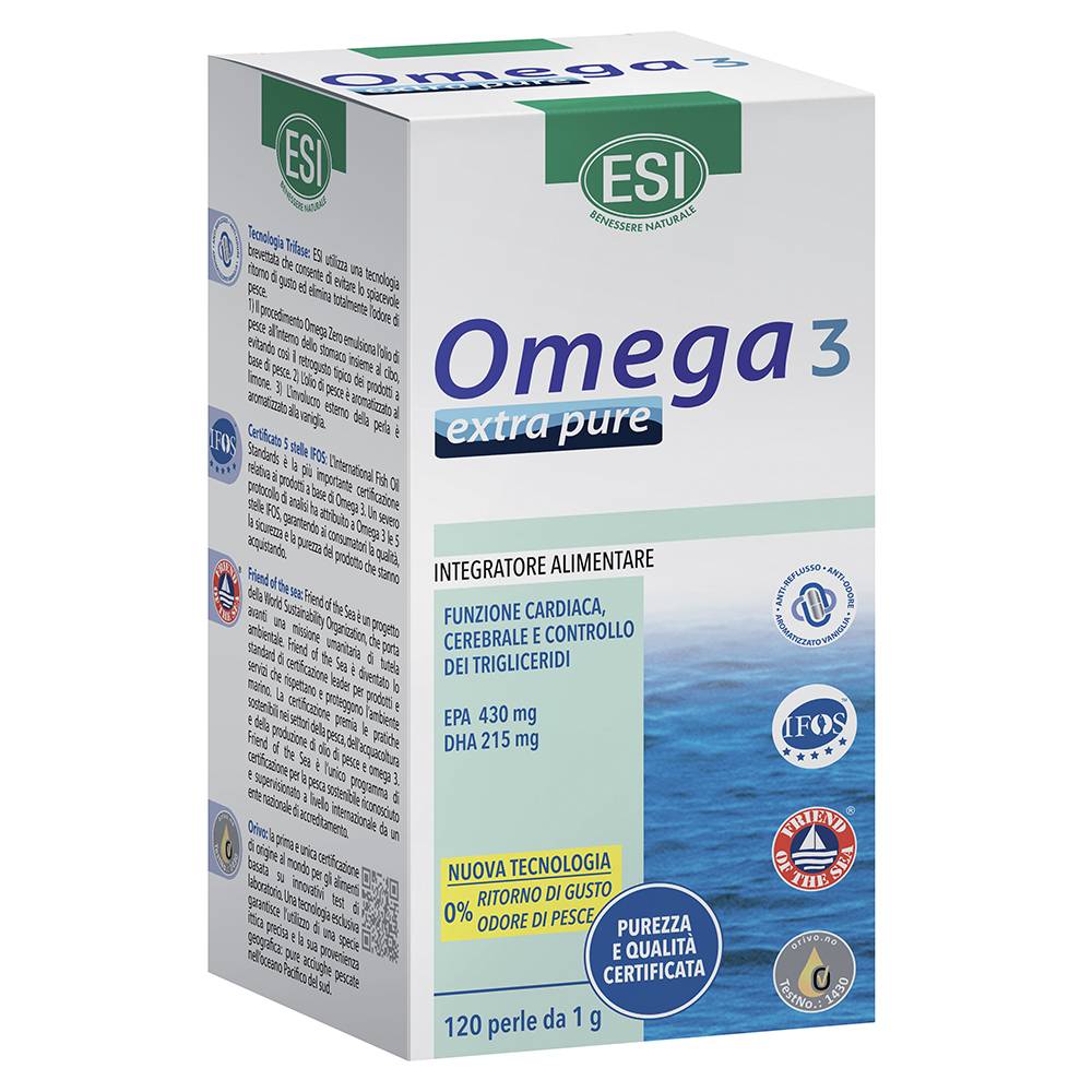 Esi Omega3 Extra Pure Integratore di Omega3 80 perle + 40 perle in Omaggio
