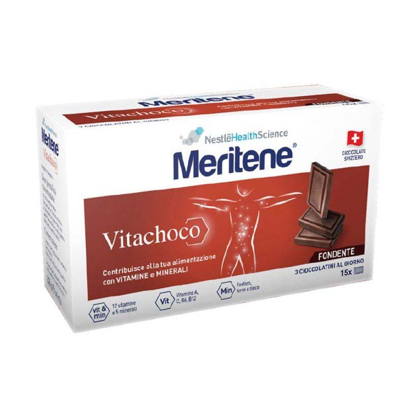 Meritene Vitachoco Cioccolato Fondente Integratore di Vitamine 75 g