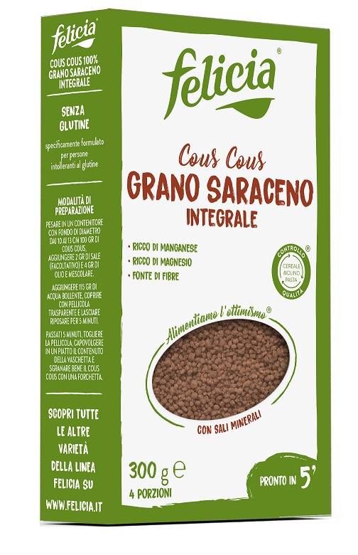 Felicia Cous Cous Grano Saraceno Integrale Senza Glutine 300 g