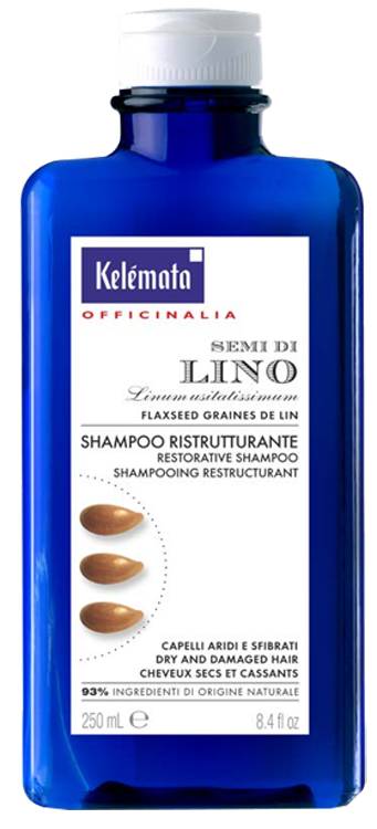 Kelemata Shampoo Semi Di Lino Ristrutturante Capelli Aridi 250 ml
