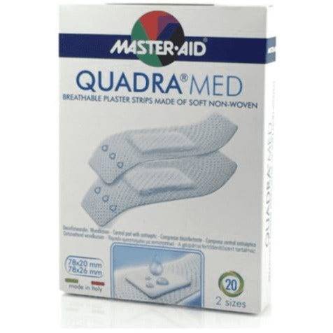 Master Aid Quadra Med Cerotto con tampone disinfettante 20 pezzi