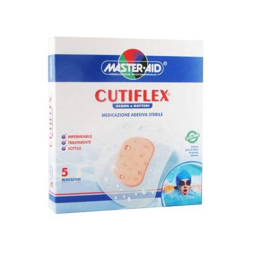 Master Aid Cutiflex Strip Acqua Stop Cerotto adesivo 10,5 x 15 cm - 5 pezzi