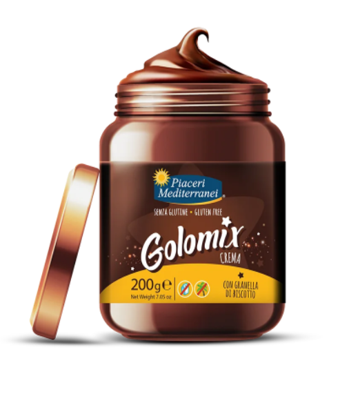 Piaceri Mediterranei Golomix Crema Spalmabile alla Nocciola Senza Glutine 200 g