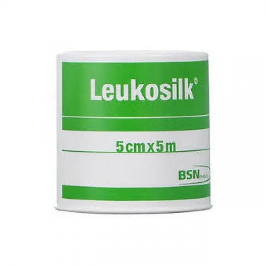 BSN Medical Leukosilk Cerotto per Pelli Sensibili Misura 5 cm x 5 m