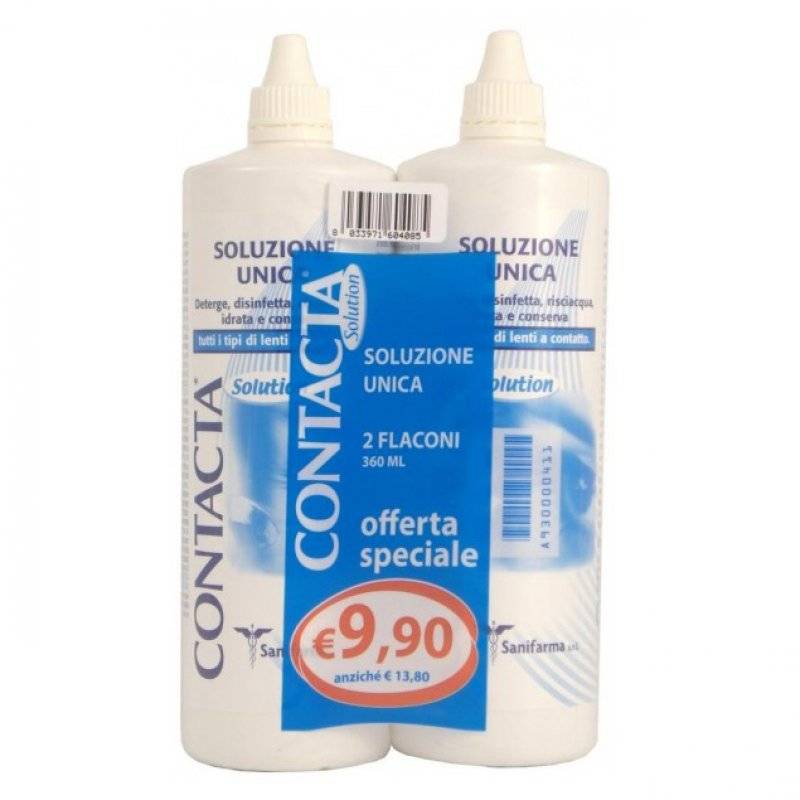 Contacta Solution Soluzione unica per lenti a contatto bipack 2 x 360 ml