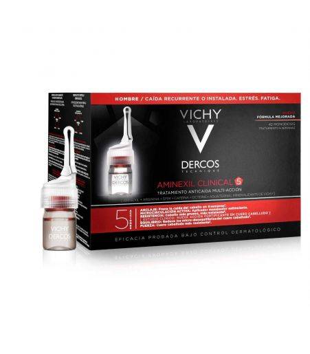 Dercos Aminexil Intensive 5 Uomo Trattamento Anticaduta 42 Fiale