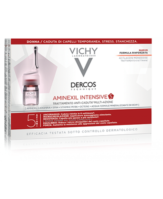 Vichy Dercos Aminexil Clinical 5 Donna Trattamento Anticaduta 42 fiale