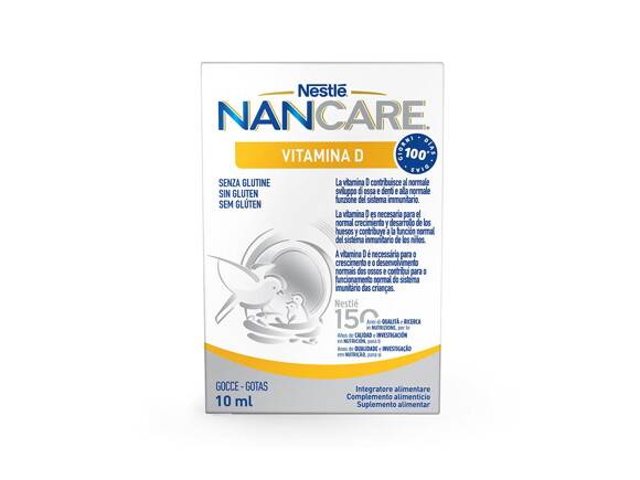 Nestlè Nancare Vitamina D Integratore di Vitamina D per Bambiineni 10 ml