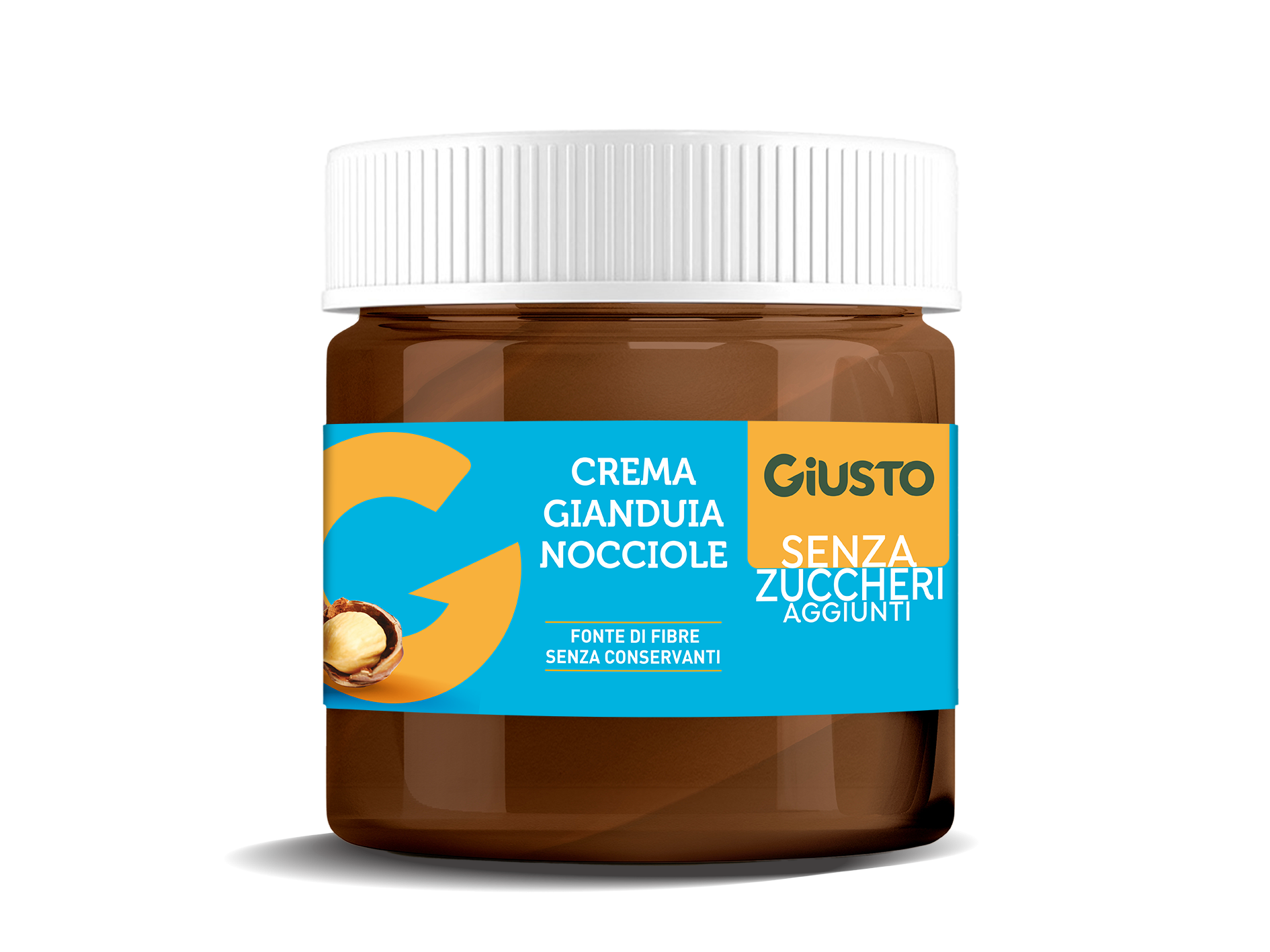 Giusto Crema gianduia e nocciole senza zucchero 200 g