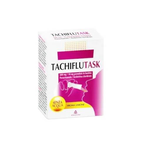 Tachiflutask 600 mg/10 mg Granulato Trattamento dei Sintomi da Raffreddore e Influenza 10 bustine