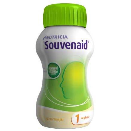 Nutricia Souvenaid Alimento a Fini Medici Speciali per la memoria di pazienti Gusto Vaniglia 4 bottigliette x 125 ml
