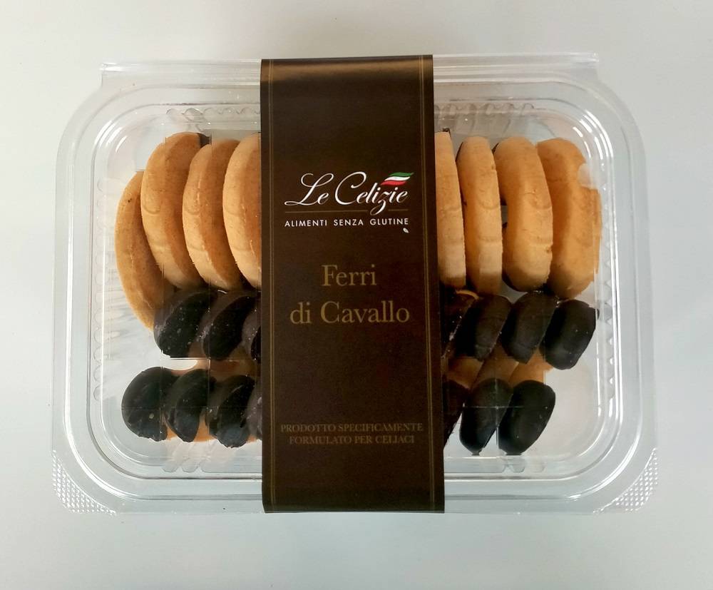 Le Celizie Ferri di Cavallo al Cioccolato Biscotti Senza Glutine e Senza Lattosio 170 g