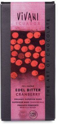 Baule Volante Cioccolato Fondente 70% con Mirtilli Rossi Bio 100 g