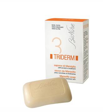 BioNike Triderm Sapone di Marsiglia solido per pelli sensibili e intolleranti 100 g