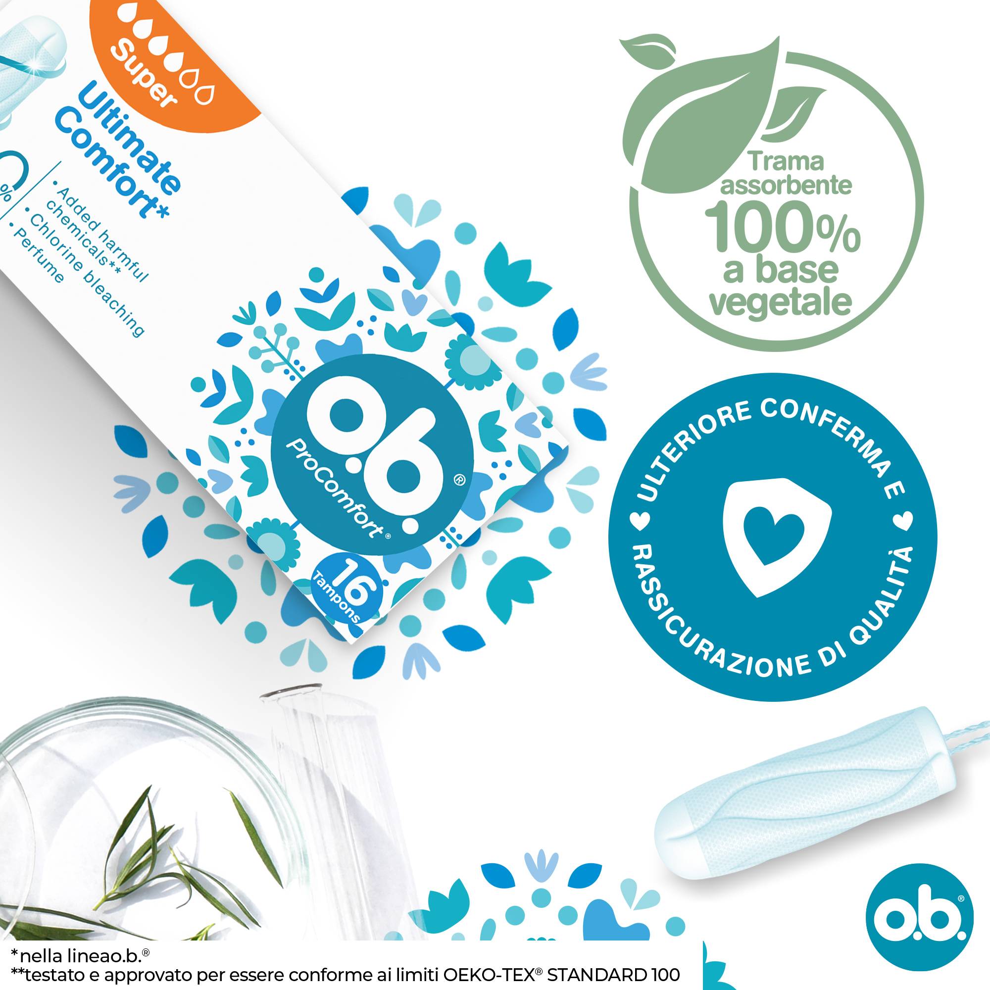 OB ProComfort Super Assorbenti Interni 16 Pezzi