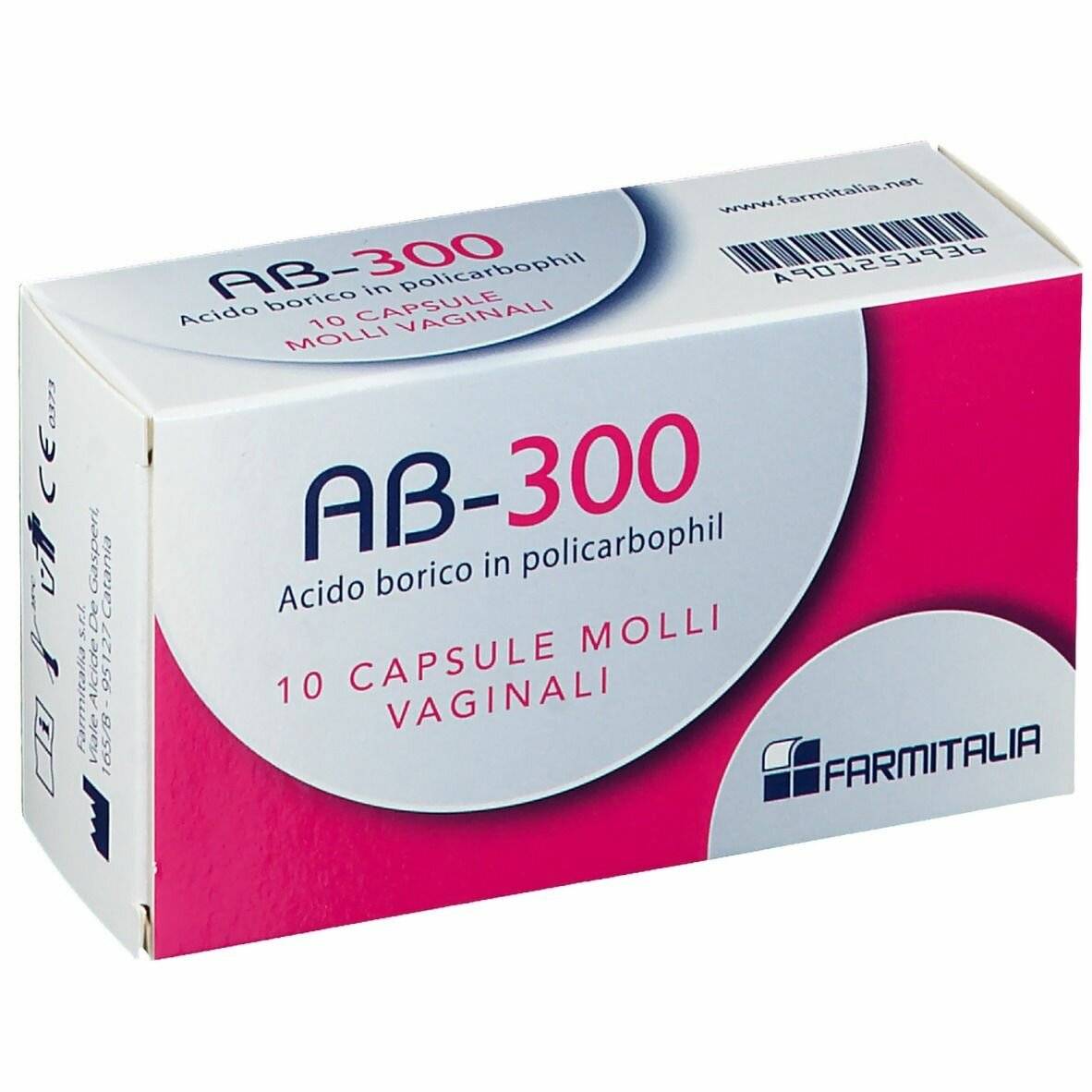 Finderm AB 300 Ovuli Trattamento Micosi Vaginali 10 capsule