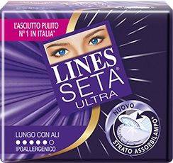 Lines Seta Ultra Assorbente Lungo con Ali per Flussi Intensi 11+1 pezzi