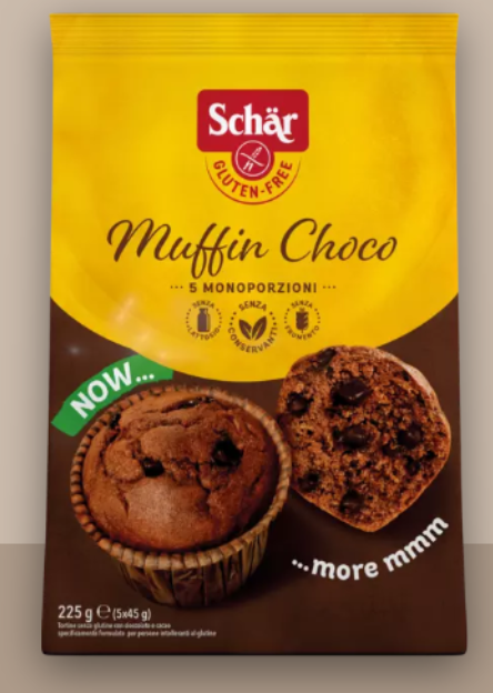 Schar Muffin Choco con Gocce di Cioccolato Senza Glutine 225 g
