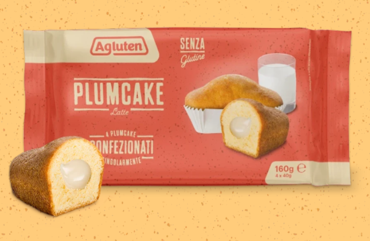 Agluten Plumcake al Latte Senza Glutine 4 X 40 g