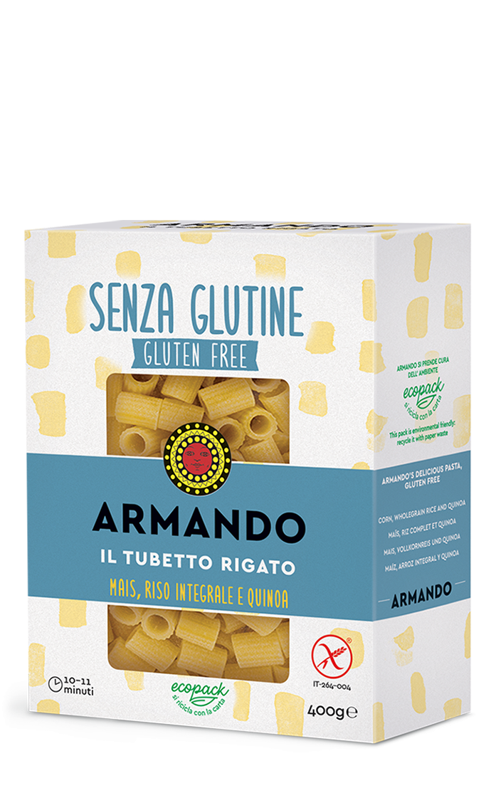 Armando il Tubetto Rigato con Mais Riso Integrale e Quinoa 400 g