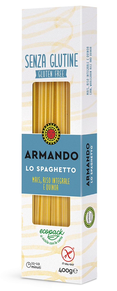 Armando lo Spaghetto Pasta con Mais Riso Integrale e Quinoa Senza Glutine 400 g