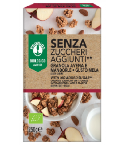 Probios Granola Avena e Nocciola Senza Glutine e Zuccheri 250 g
