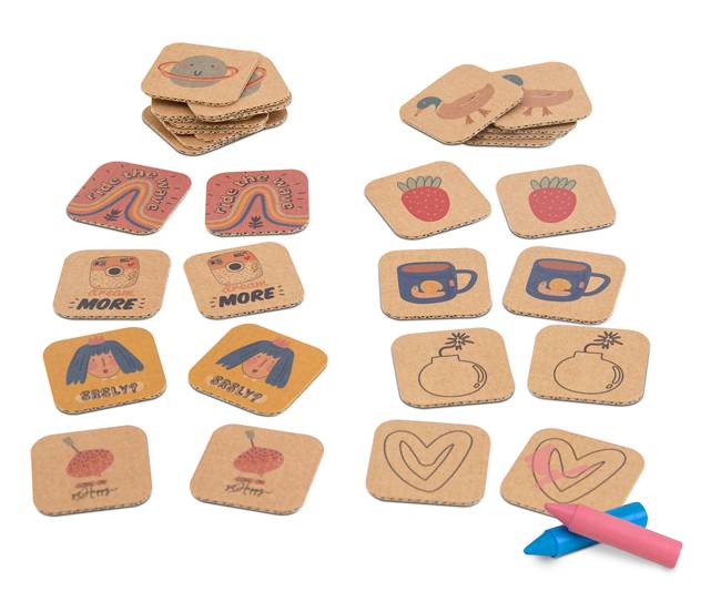 Tonki Kids Happy Memory Tessere di Cartone Gioco per Bambini