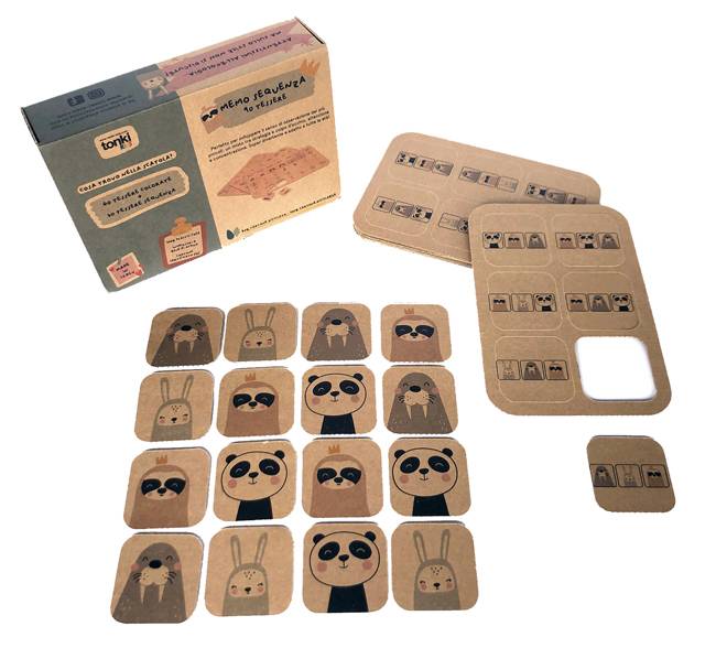 Tonki Kids Memo Sequenza Animali Gioco per Bambini