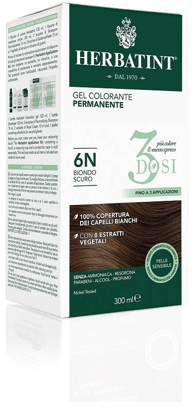 Antica Erboristeria Herbatint 3 Dosi 6N Colore Biondo Scuro 300 ml