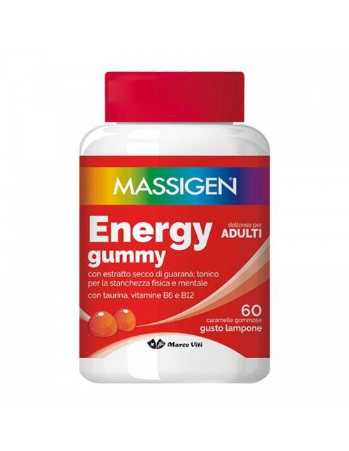 Massigen Energy Gummy Integratore per Stanchezza Fisica e Mentale 60 caramelle