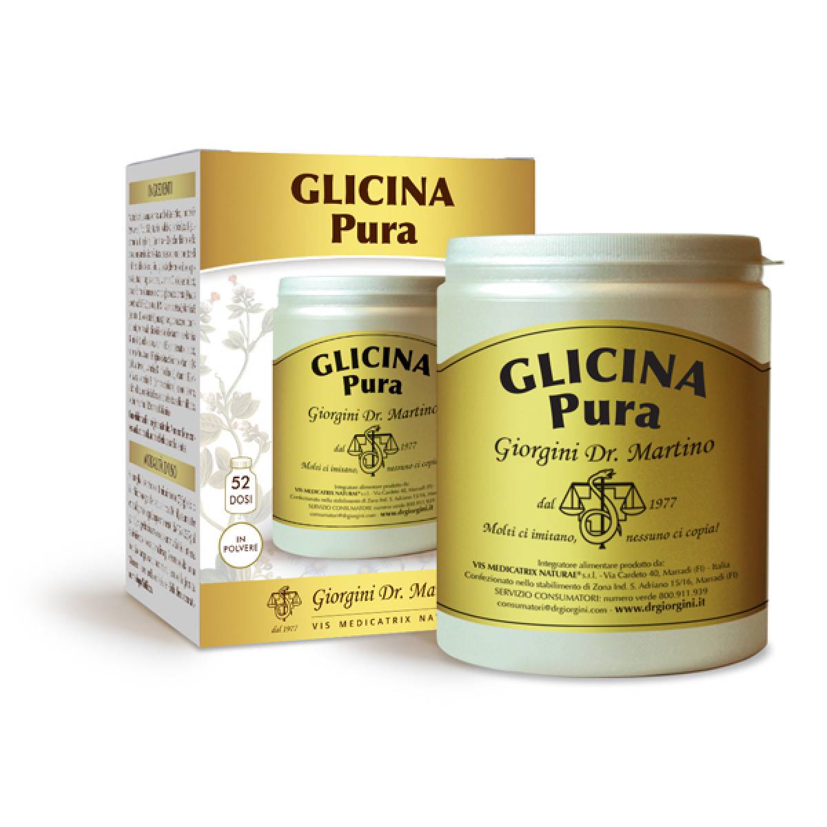 Dr Giorgini Glicina Pura Integratore di Glicina 250 g polvere solubile