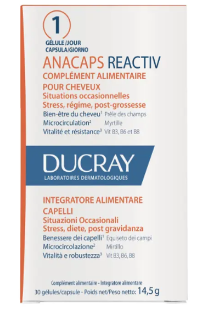 Ducray Anacaps Reactive Integratore Anticaduta Occasionale dei Capelli 30 capsule