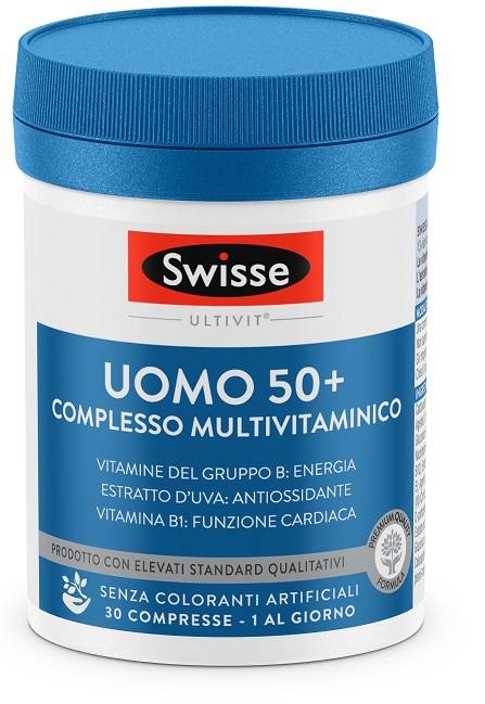 Swisse Multivitaminico Uomo 50+ Integratore per il Benessere dell'Uomo 30 compresse