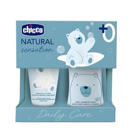 Chicco Natural Sensation Daily Care Set Crema Corpo + Detergente Corpo e Capelli