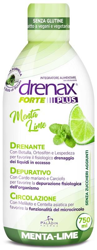 Drenax Forte Plus Menta e Lime Integratore per il Microcircolo 750 ml